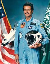 Sultan bin Salman Al Saud, joint 170th person, first royal, and first Saudi Arabian in space. Al-saud.jpg