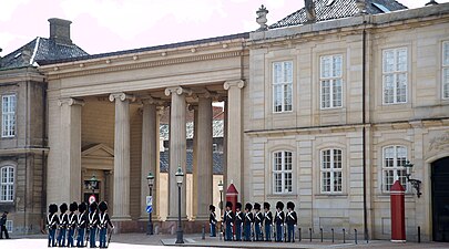 Columnata del palacio de Amalienborg (1794-1795), de C. F. Harsdorff