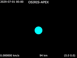 Animation of OSIRIS-APEX around 99942 Apophis.gif
