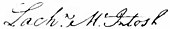 signature de Lachlan McIntosh