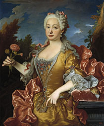 Mária Borbála házasságának évében 1729-ben, Jean Ranc portréján