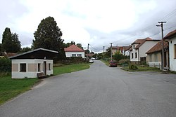 Main road and bus stop