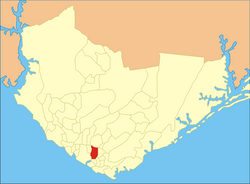 Localização da Cachoeirinha em Manaus.
