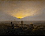 Månuppgång över havet (1821).