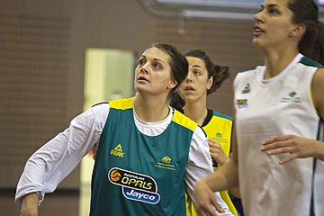 Cayla Francis, Jenna O'Hea and Marianna Tolo at a practice on Wednesday. Image: Bidgee.