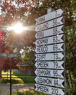 An iconic sign located in South China, Maine