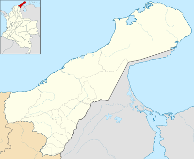 Mapa de localización de La Guajira