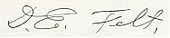 Signature de Dorr Eugene Felt