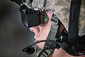 Image 10A Missouri National Guardsman looks into a VR training head-mounted display at Fort Leonard Wood in 2015. (from Virtual reality)