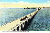 Most Gandy Bridge přes zátoku Tampa Bay