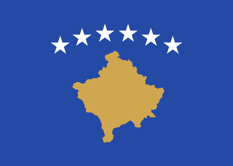 Kosovo flag from commons area of Wikipedia