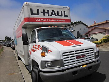 A GMC U-Haul truck
