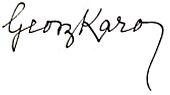 signature de Georg Karo