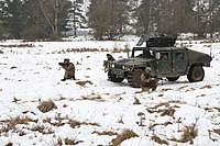 Militares georgianos num exercício de treinamento.