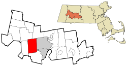 Location in Hampshire County in Massachusetts