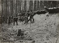 8-й піхотний полк будує резервні укриття. Мощениця, 21 жовтня 1915.