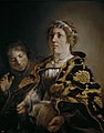 Salomon de Bray, 1636. Cuando fue adquirida para las colecciones reales españolas, sufrió un repinte para eliminar las referencias alegóricas a la independencia de Holanda -Ficha en el Prado-