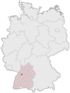 Lage der kreisfreien Stadt Pforzheim di Jerman