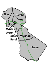 Wilaya za Mkoa wa Kilimanjaro