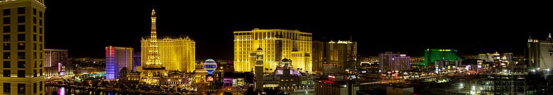 Panorama sur le Strip de Las Vegas.