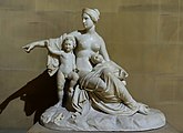 Latona mit den Kindern Apollo und Artemis, von Francesco Pozzi, 1824, Marmor - Sculpture Gallery, Chatsworth House - Derbyshire, England