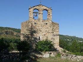 Le clocher-mur, vu de l'ouest