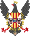 Stemma minore del Regno di Sicilia con Carlo III di Sicilia (1734-1759)