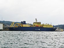 Alcatel-Lucent ship, CS Lodbrog, in Port Keelung in 2013 Lodbrog Shipped in Keelung Port 20131227.jpg