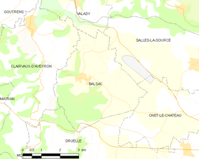 Poziția localității Balsac