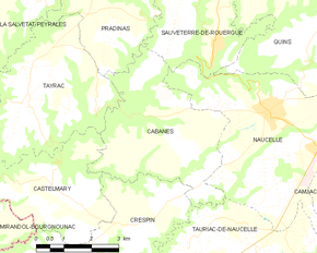 Poziția localității Cabanès