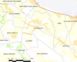 Mapa obce La Fresnais