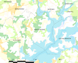 Mapa obce Sainte-Hélène