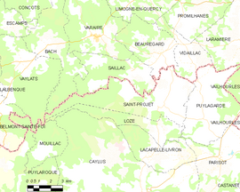 Mapa obce Saint-Projet