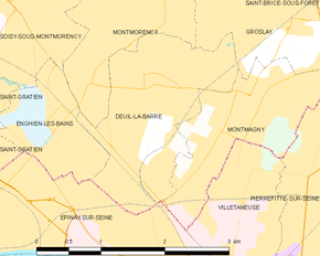 Poziția localității Deuil-la-Barre