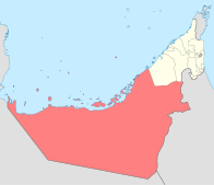 Эмират Абу-Даби на карте ОАЭ