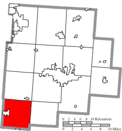 Location of Clearcreek Township in Fairfield County