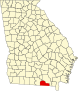 Harta statului Georgia indicând comitatul Echols
