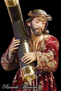 Jesus the Nazarene by the sculptor Fernando Estevez. Santa Cruz de La Palma. NazarenoEstevez.jpg
