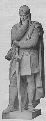 Памятник Оттону II на берлинской Зигесаллее. 1898