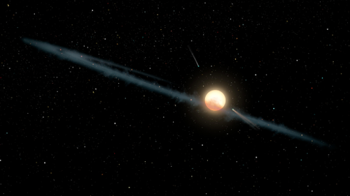 Artist concept of an "uneven ring of dust" surrounding Tabby's Star PIA22081-KIC8462852-TabbysStar-UnevenDustRing-Illustration-20171004.png