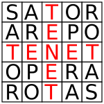 En klassisk palindromfras, och den latinska Sator-Arepo-kvadraten.