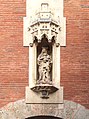 Mutter Gottes-Statue über der Porte Notre-Dame, Südseite, Castillet in Perpignan