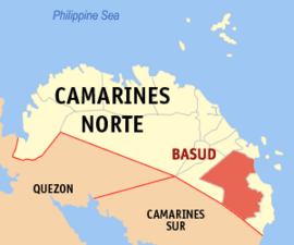 Basud na Camarines Norte Coordenadas : 14°4'N, 122°58'E