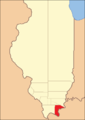 1816年創設時から1839年までの郡領域