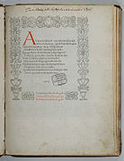 Titelseite des Kalenders von Regiomontanus, Exemplar der Universitätsbibliothek in Wien