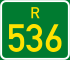 Regional route R536 shield