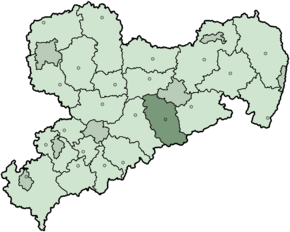 Poziția regiunii Weißeritz