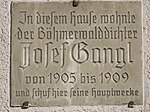 Josef Gangl - Gedenktafel