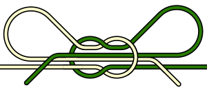 Diagram of common shoelace bow knot, a doubly ...