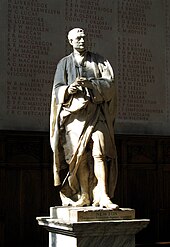 The statue of Sir Isaac Newton in the chapel, where scholars are typically installed. StatueOfIsaacNewton.jpg